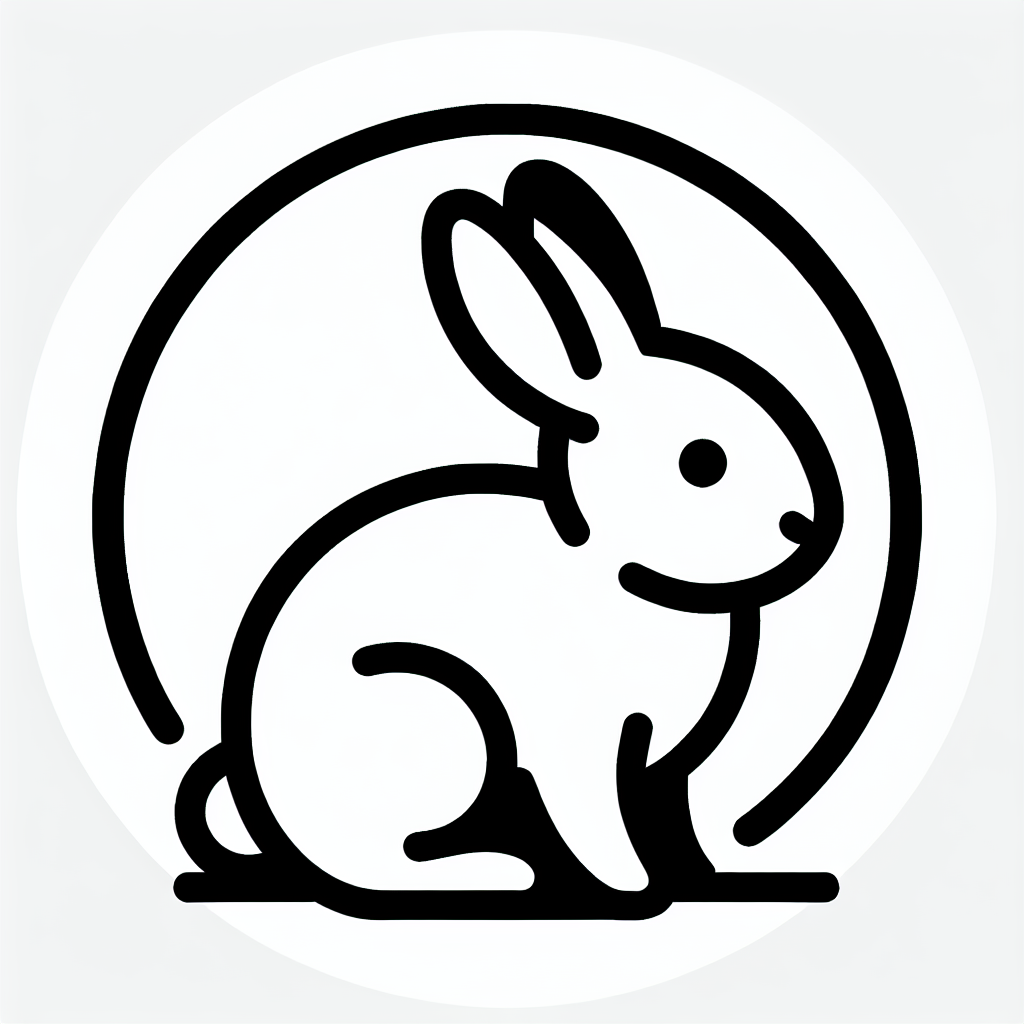 Circle With Rabbit Coloring Page