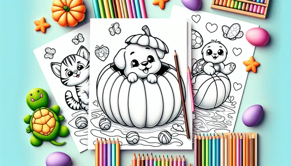 Adorable coloring pages feature image