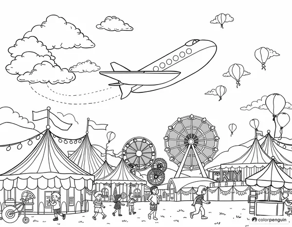 Airplane Over the Carnival