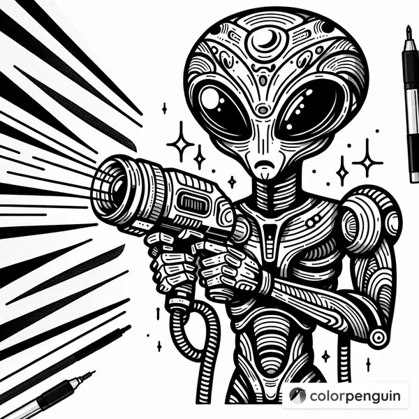 Alien with a Laser Gun