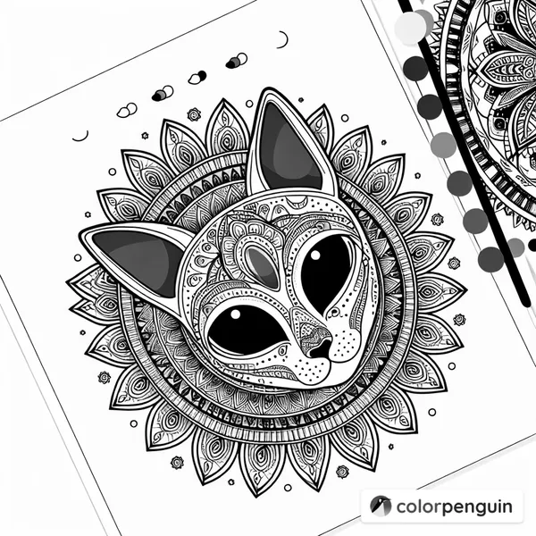 Mandala Cat Alien