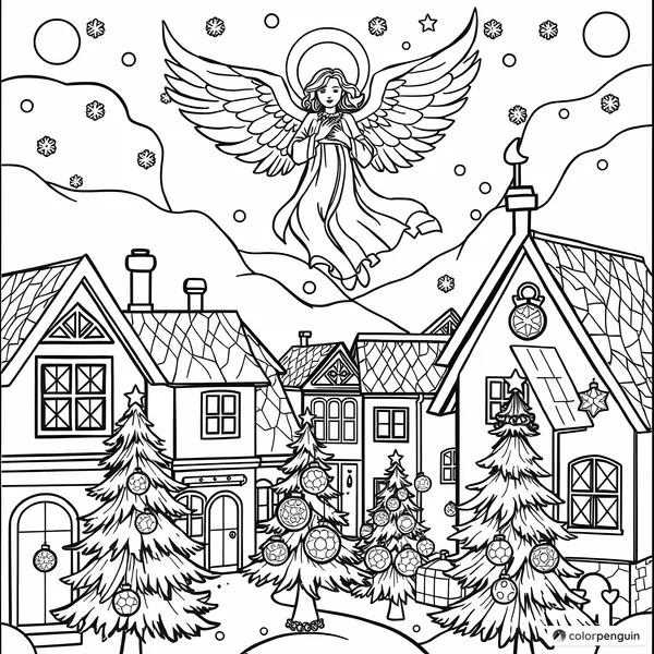 Angel Over a Christmas Town