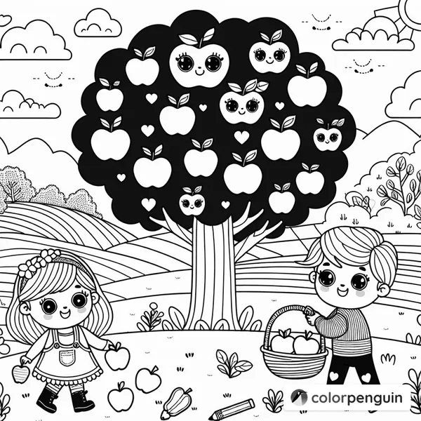 Playful Apple Tree Adventure