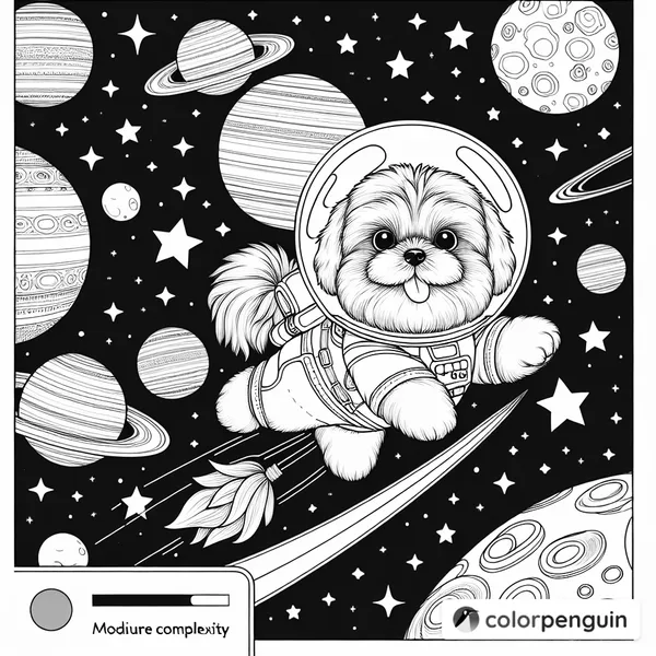 Happy Shih Tzu Astronaut