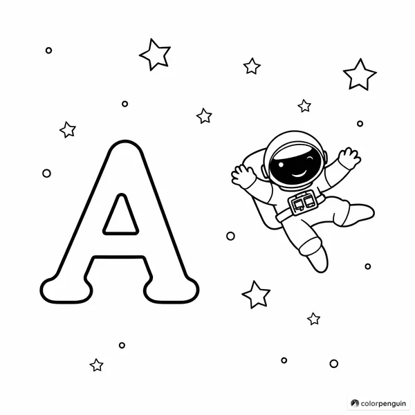 Letter A and the Floating Astronaut