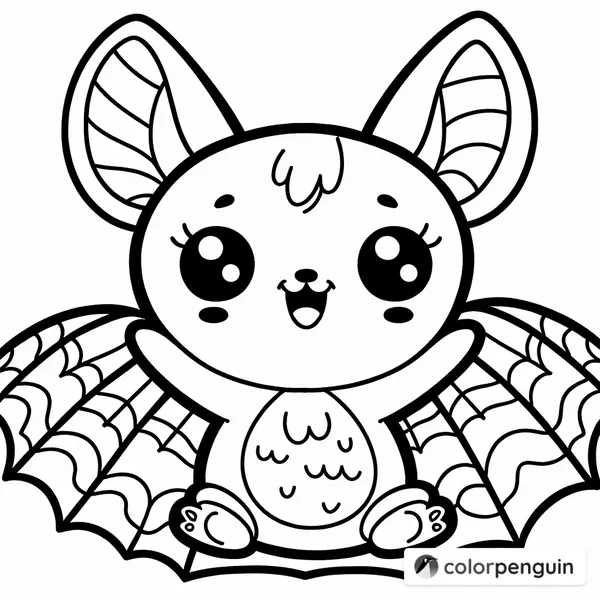 Cheerful Bat with Wide Wings