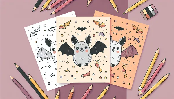 Bat coloring pages feature image