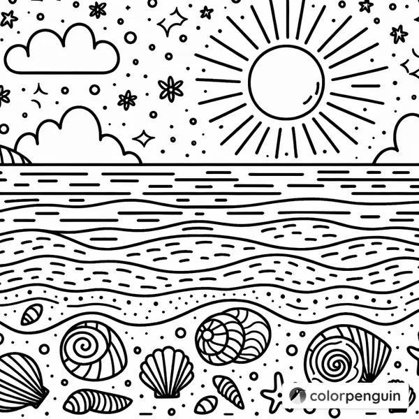 Beach and Seashell Doodles