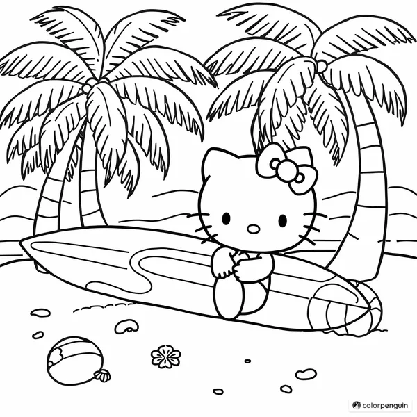 Hello Kitty at the Beach