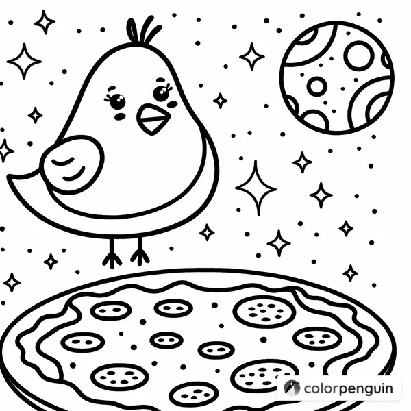 A Bird on a Pizza Planet