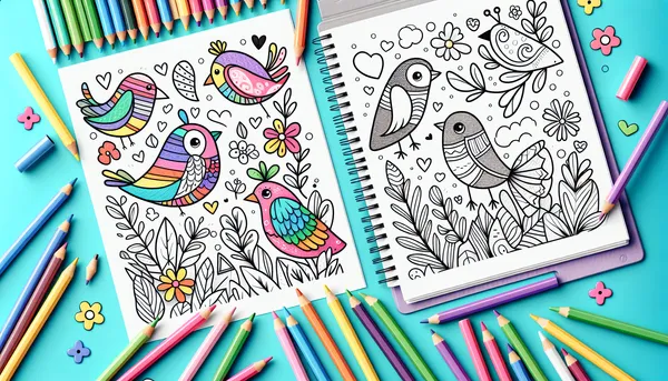 Bird coloring pages feature image