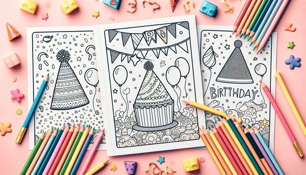 Birthday coloring pages feature image