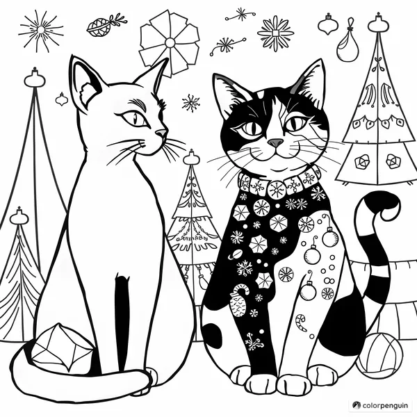 Christmas Cats in Festive Suits