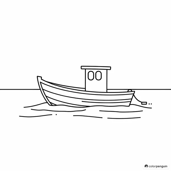 Simple Boat on Calm Waters