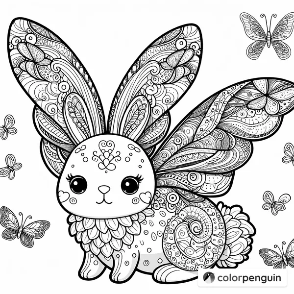 Bunny with Butterfly Wings