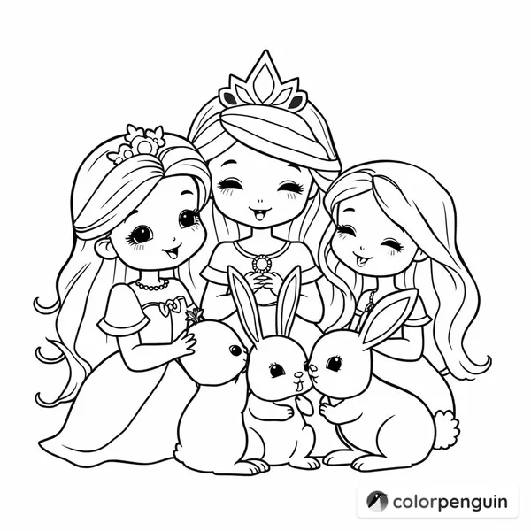 Three Princesses and Their Bunny Friends