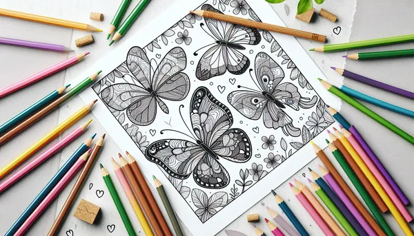 Butterfly coloring pages feature image