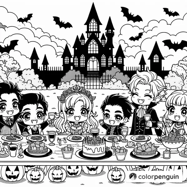 Charming Dinner of Chibi Vampires