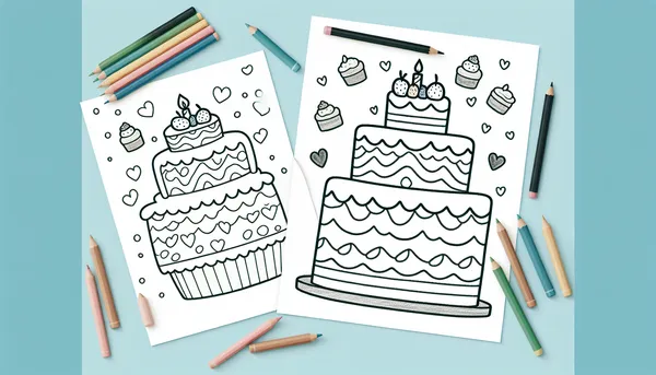 Cake coloring pages feature image