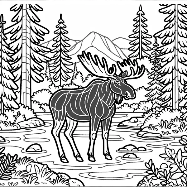 Moose in the Wilderness