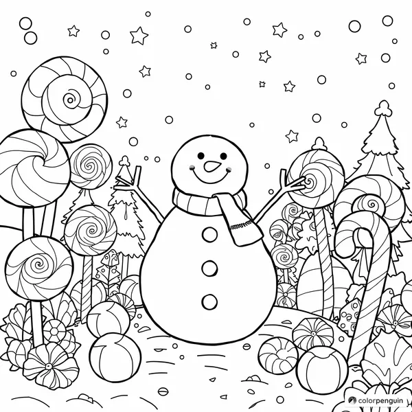 A Snowman in Candy Land