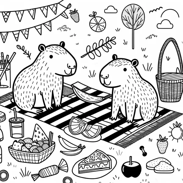 Capybara Picnic Gathering