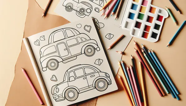 Car coloring pages feature image