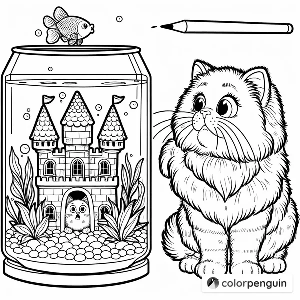 Curious Cat and Fish Castle