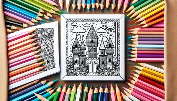 Castle coloring pages feature image