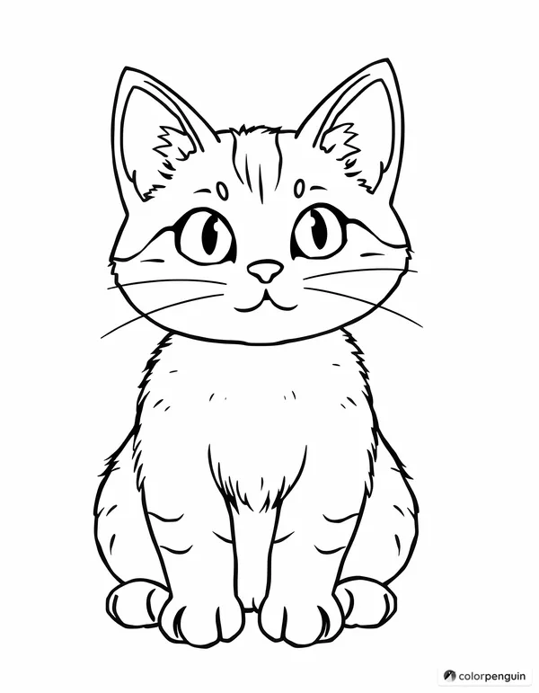 Curious Cat with Coloring Tools