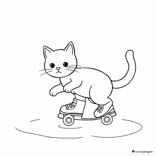 Skating Cat on Water