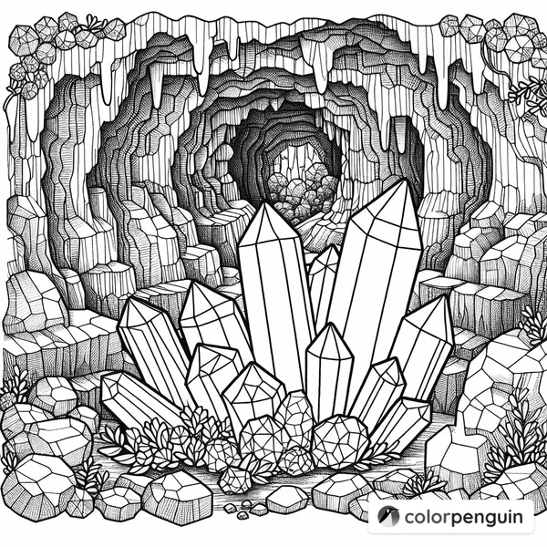 Six Glorious Crystals in a Cave