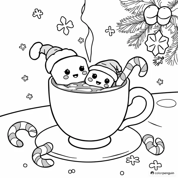 Kawaii Christmas Hot Chocolate