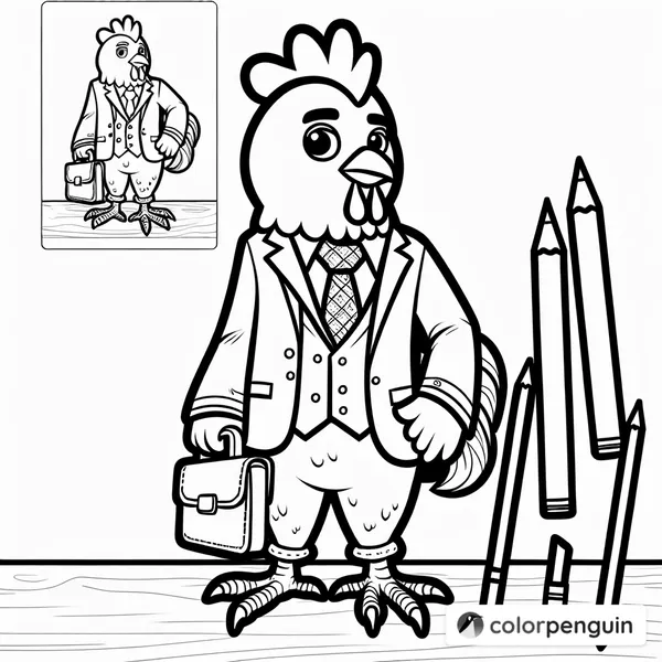 Dapper Chicken in a Suit