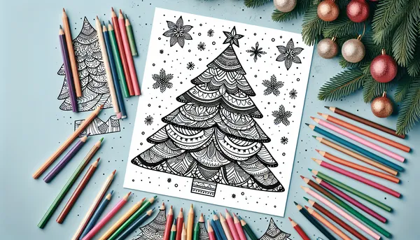 Christmas Tree Coloring Pages feature image