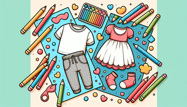 Clothes coloring pages feature image