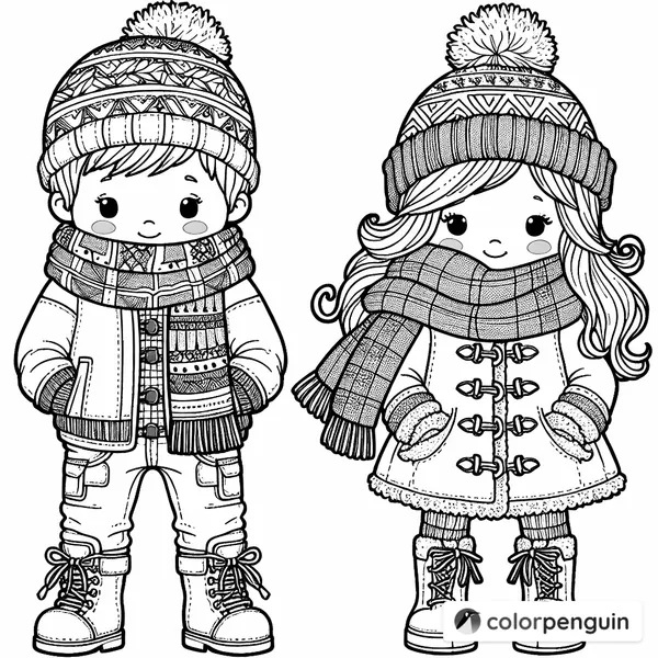 Winter Friends in Cozy Clothes