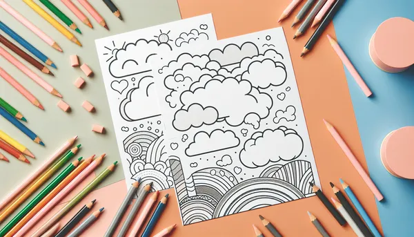 Cloud coloring pages feature image