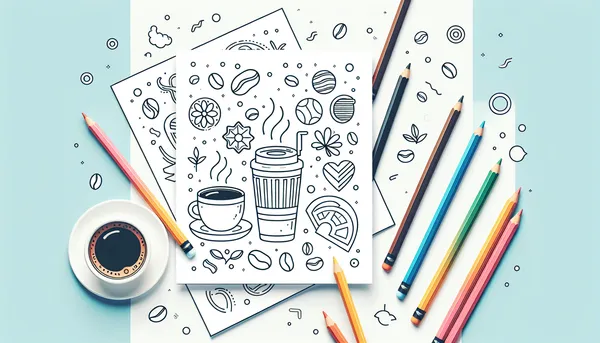 Coffee coloring pages feature image