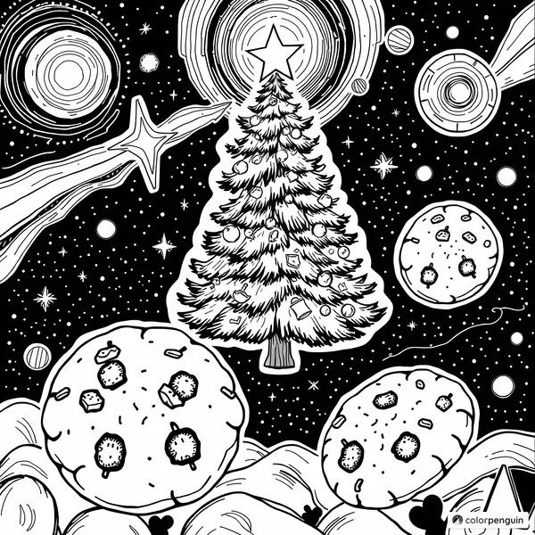 Galactic Christmas Tree with Cookies