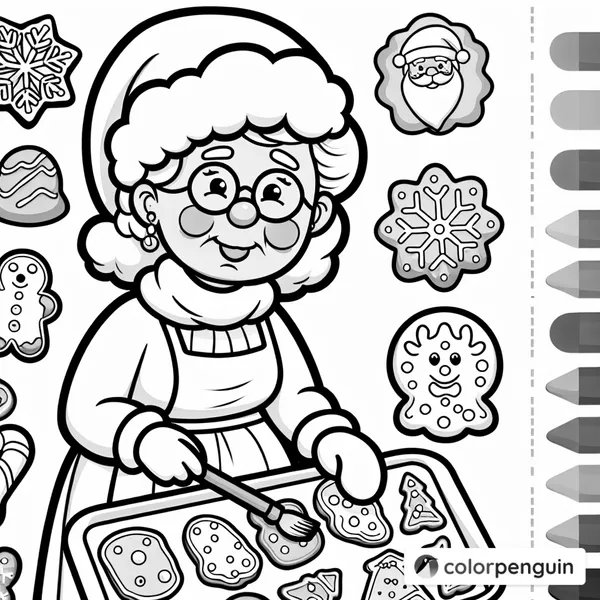 Mrs. Claus Baking Christmas Cookies