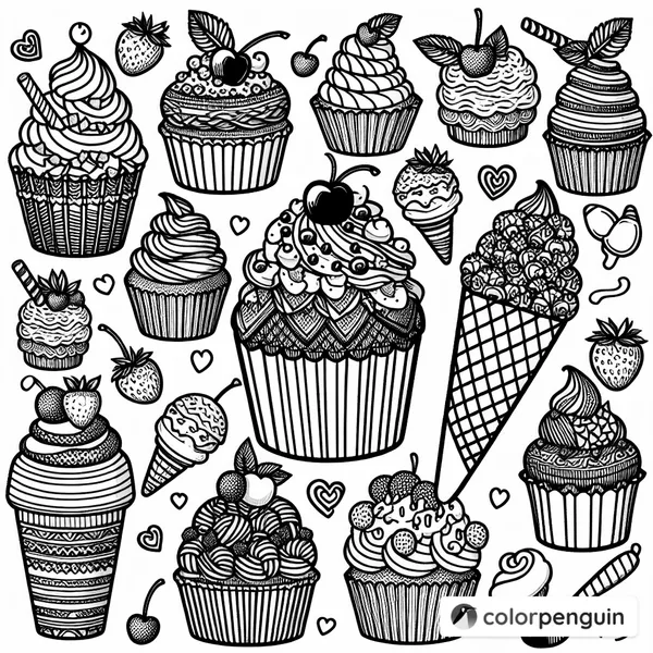 Cupcakes and Ice Cream Delight