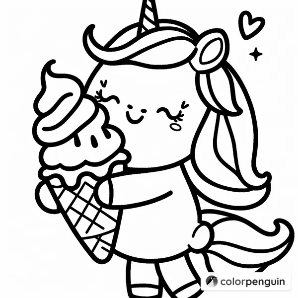 Unicorn with Ice Cream