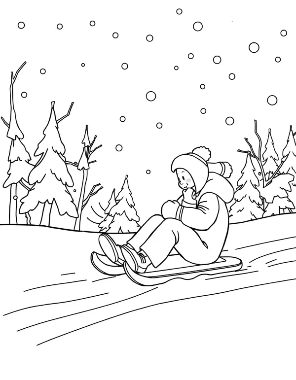 Sledding in the Snow