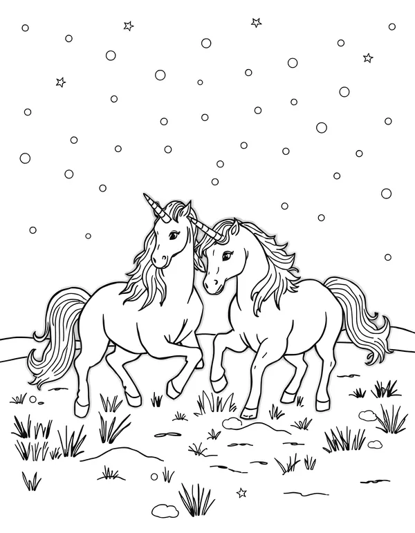 Unicorns Frolicking in the Snow