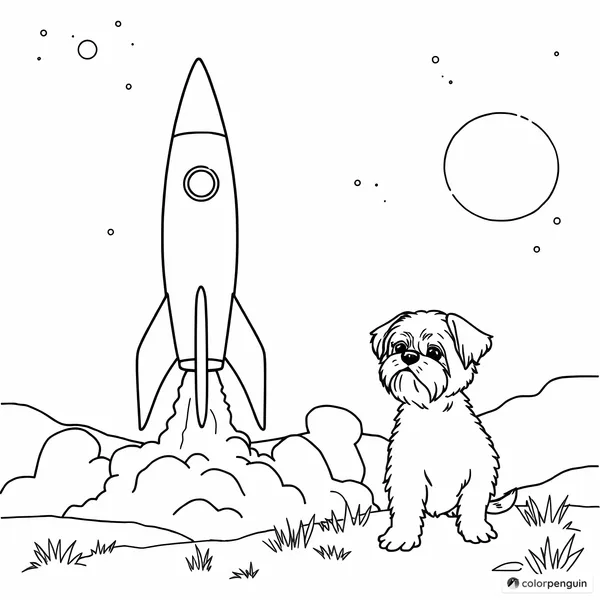 Rocket Launch with a Curious Shih Tzu