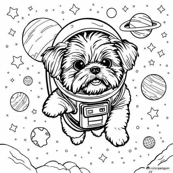 Shih Tzu in Space Costume Contest