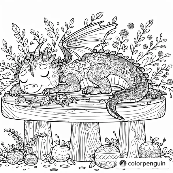 Sleeping Dragon on a Table