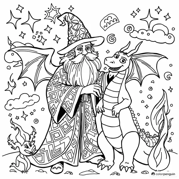 Wizard Petting a Dragon