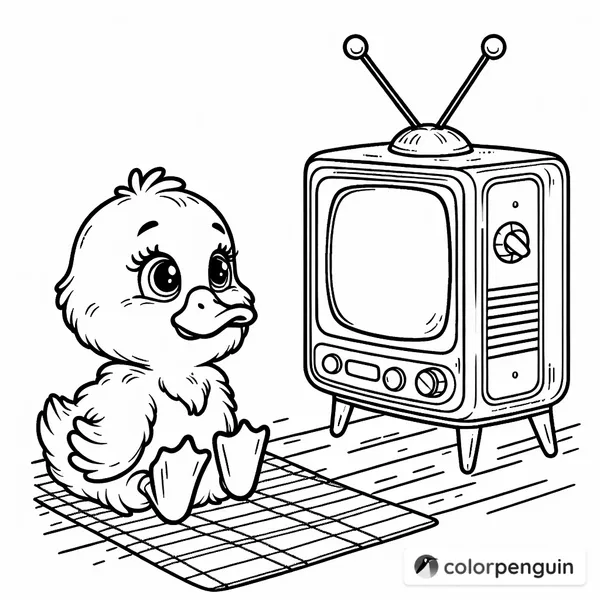 A Duck Watching TV